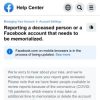 亡くなった利用者や、追悼アカウントにする必要があるFacebookのアカウントを報告する